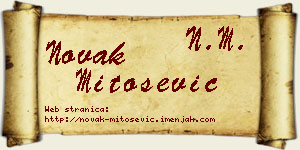 Novak Mitošević vizit kartica